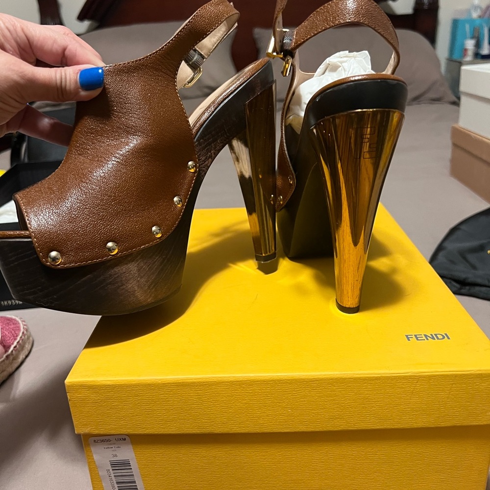 Fendi gorgeous platform sandal,  like new barely worn.